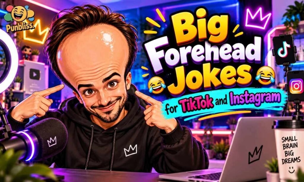 Big Forehead Jokes for TikTok and Instagram