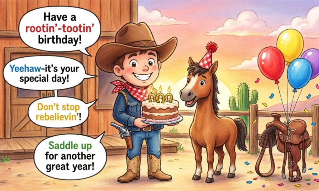 Cowboy Puns Birthday