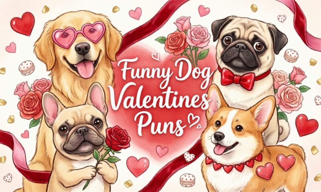 Funny Dog Valentines Puns