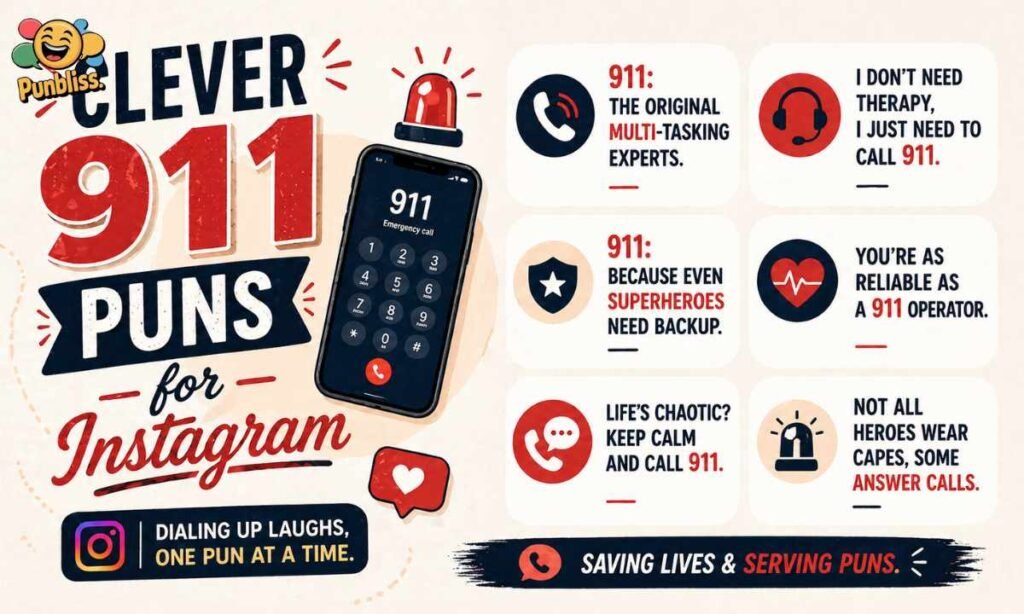 Clever 911 Puns for Instagram
