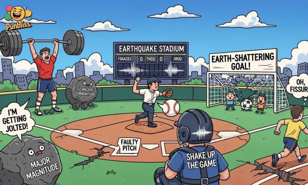 Earthquake Sports Puns