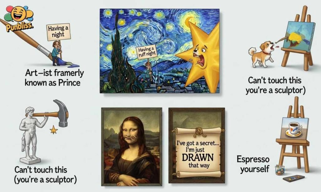 Funny Art Puns Captions