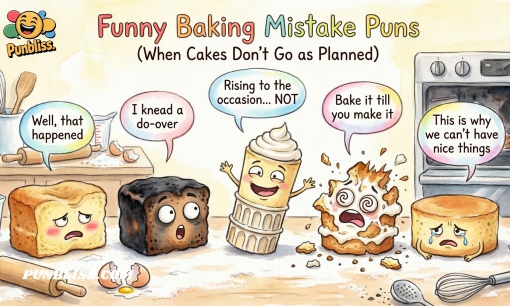 Funny Baking Mistake Puns (When Cakes Don't Go as Planned)