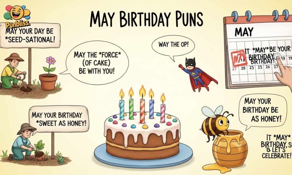 May Birthday Puns