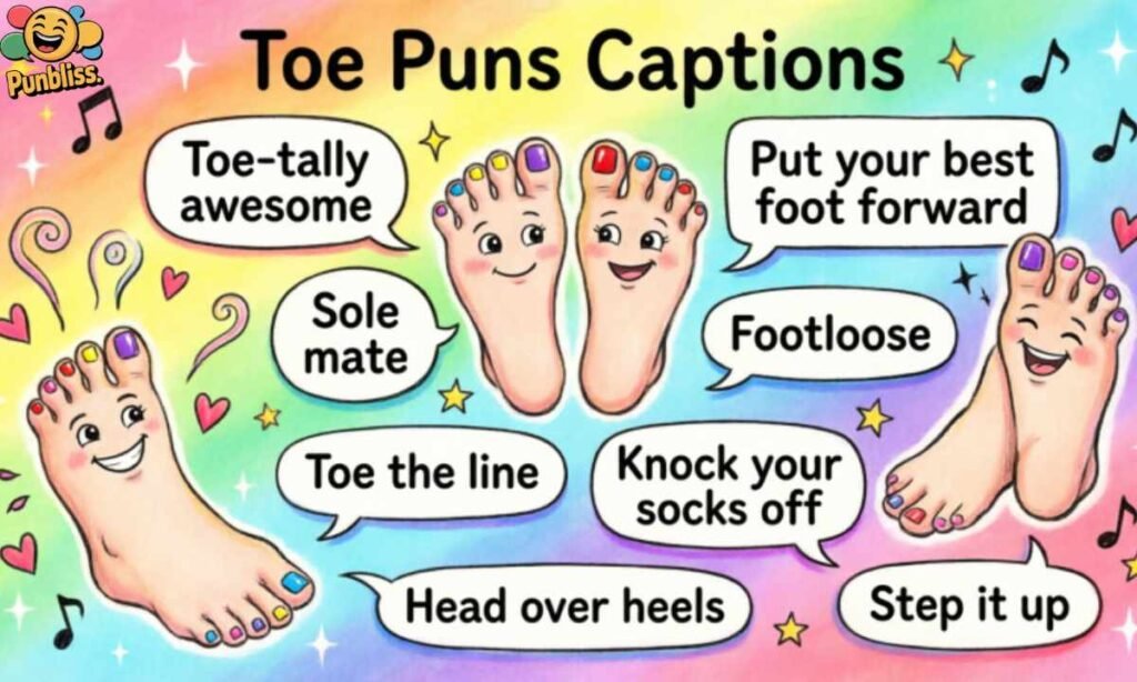 Toe Puns Captions
