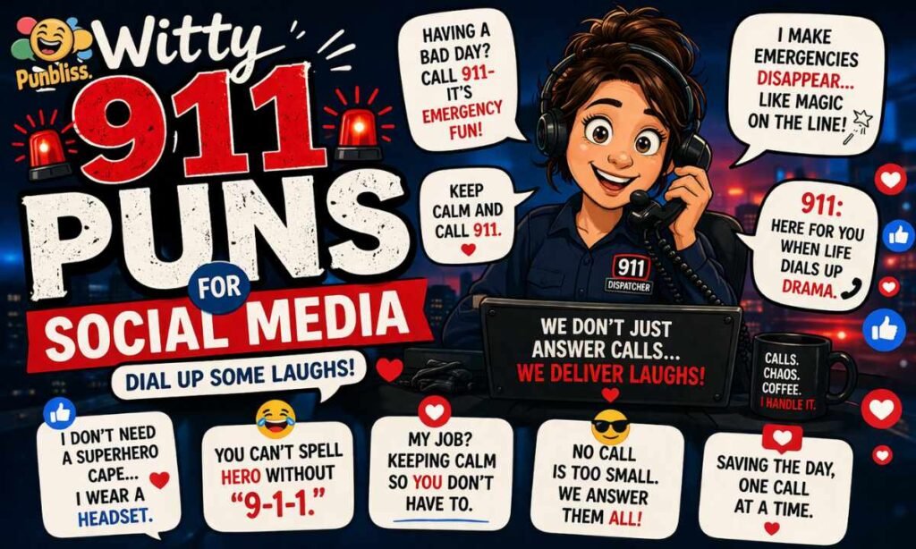 Witty 911 Puns for Social Media