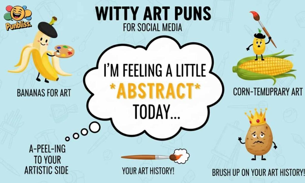 Witty Art Puns for Social Media