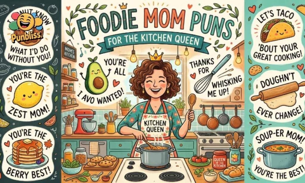 Foodie Mom Puns for the Kitchen Queen