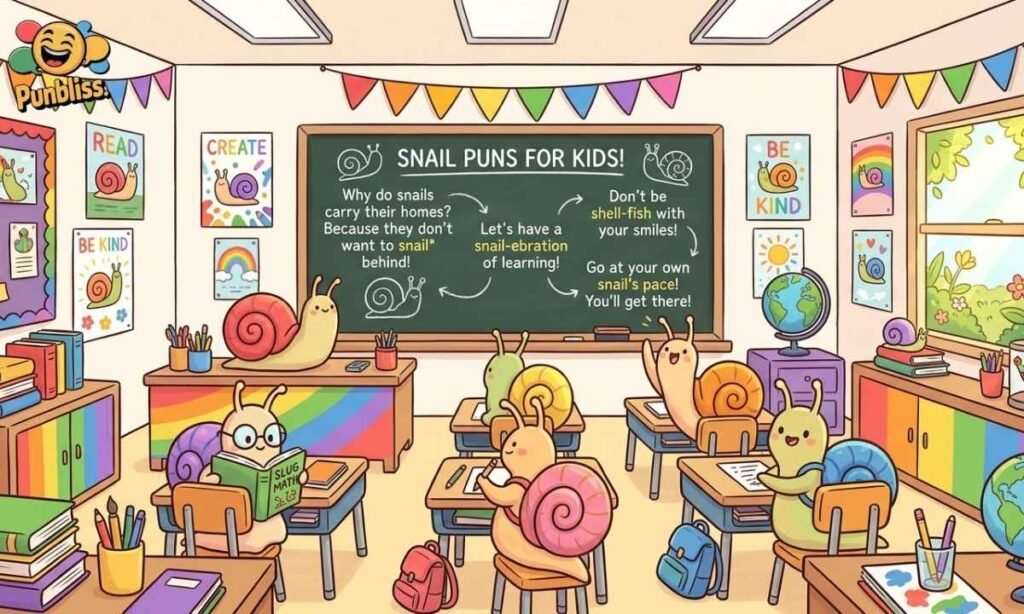 Snail Puns for Kids and Classrooms