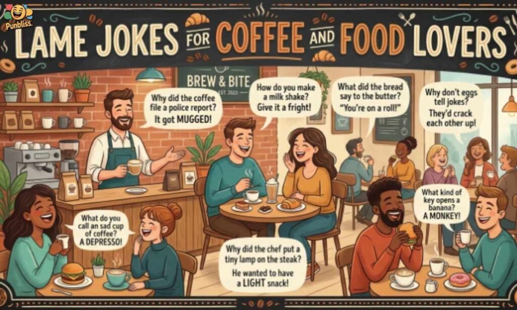 Lame Jokes for Coffee and Food Lovers