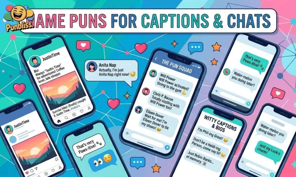 Name Puns for Captions, Bios, DMs, and Group Chats