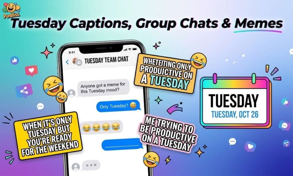 Tuesday Captions, Group Chat Lines, and Meme Text