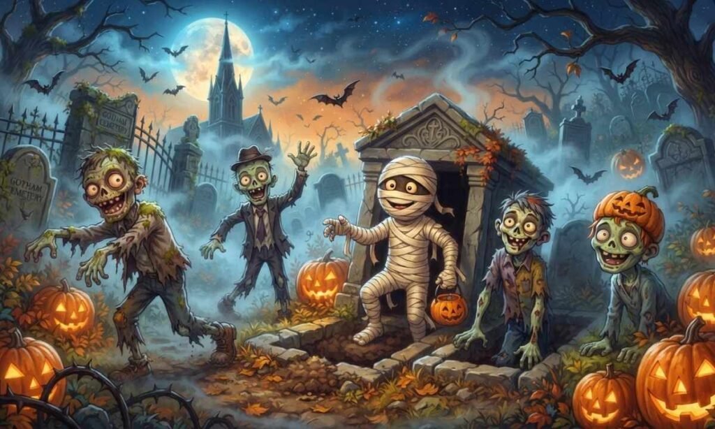 Zombie and Mummy Halloween Puns
