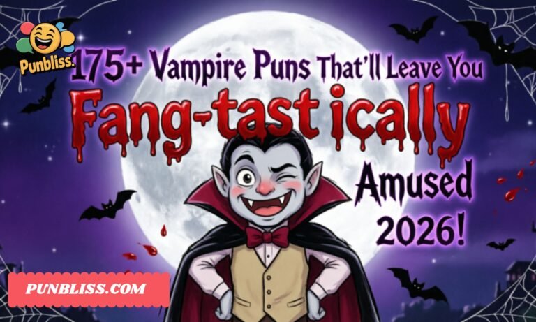 175+ Vampire Puns That’ll Leave You Fang-tastically Amused 2026!