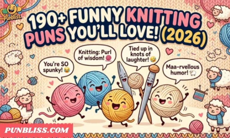 190+ Funny Knitting Puns