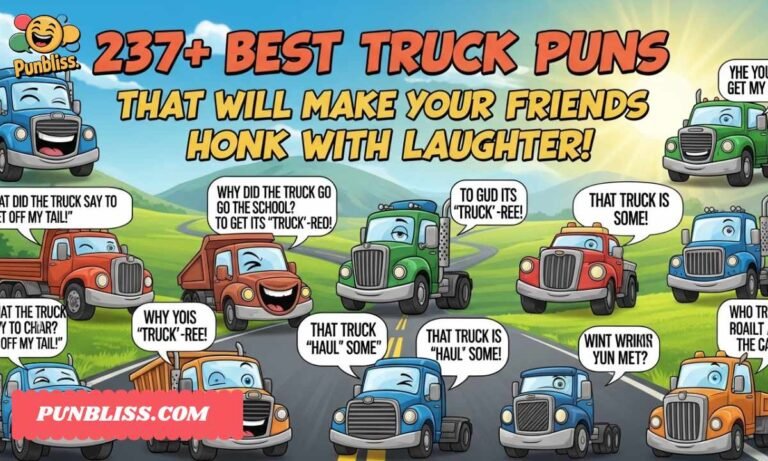 237+ Best Truck Puns That Will Make Your Friends Honk With Laughter!