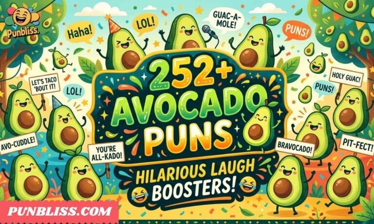 252+ Avocado Puns Hilarious Laugh Boosters
