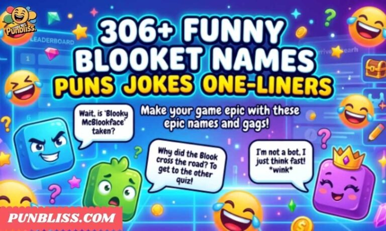 306+ Funny Blooket Names Puns