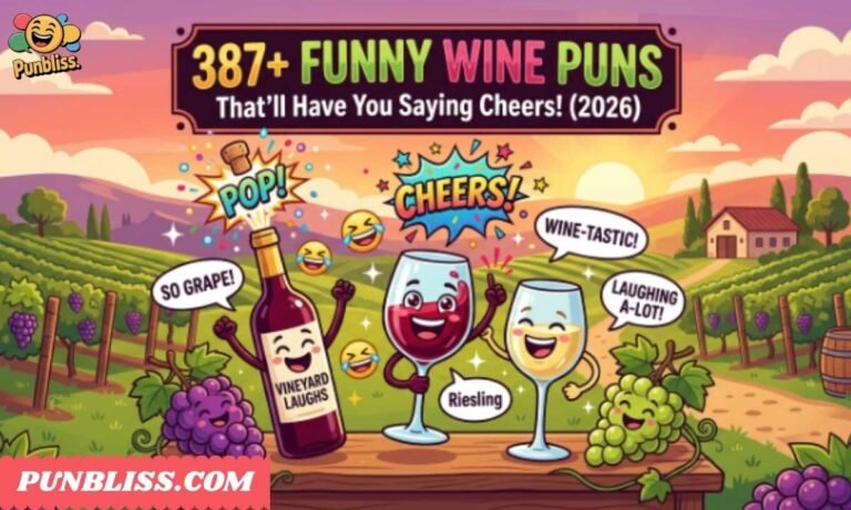 387+ Funny Wine Puns